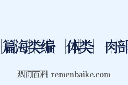 篇海类编·体类·肉部是什么意思的图片